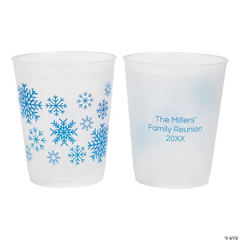 Oz Bulk Ct Personalized Snowflakes White Frosted Cups