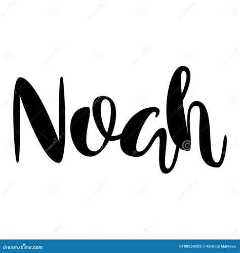 Nome Masculino Noah Projeto De Rotulação Tipografia Escrita à Mão