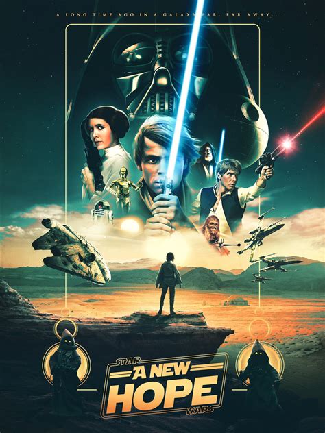 Star Wars A New Hope Poster By Nicolas Tetreault Abel Rstarwars