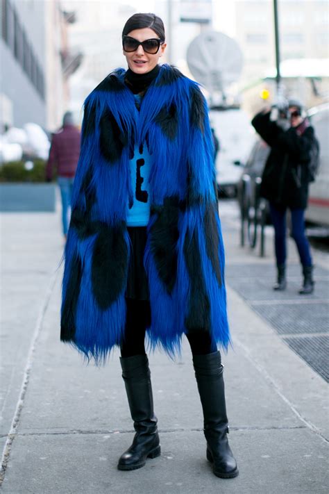 How Street Style Stars Wear Fur Coats Stylecaster