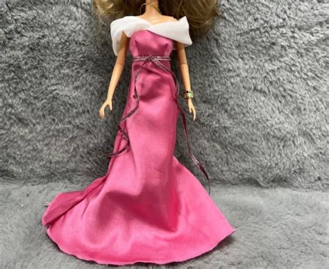 Mattel Barbie Disney Enchanted Giselle Doll Satin Pink White Gown Amy