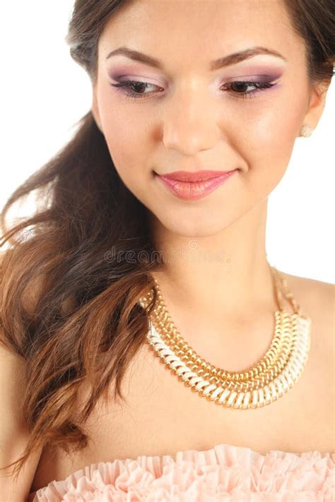 Beautiful And Delicate Beauty Lady Woman With Jewelry In A Gorgeous