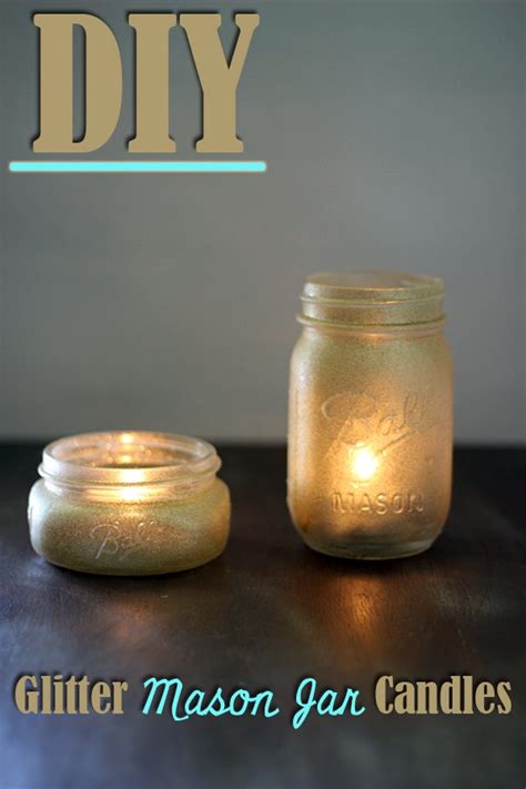 The Golden Touch Diy Glitter Mason Jar Candles Cutefetti