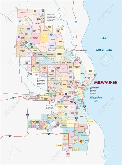 Map Of Milwaukee Neighborhoods Milwaukee Neighborhood Map Wisconsin