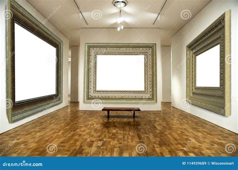 Art Gallery Blank Paintings Isolated Stock Image Image Of Artwork