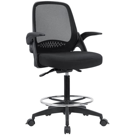 Devoko Drafting Chair Tall Office Chair With Flip Up Armrests Executive