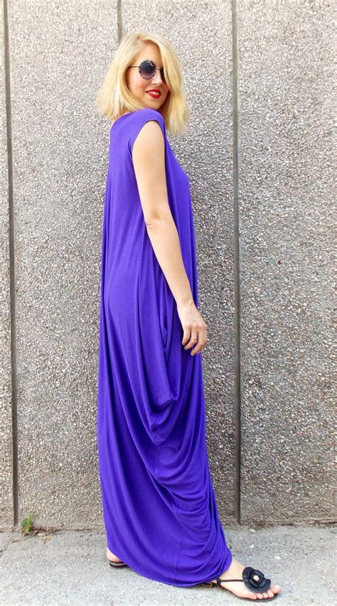 Purple Maxi Dress Plus Size Purple Caftan Summer Dress Etsy