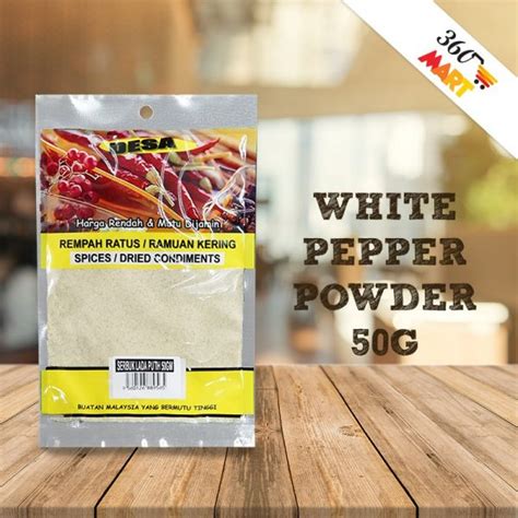 White Pepper Powder Serbuk Lada Putih 50g 360mart