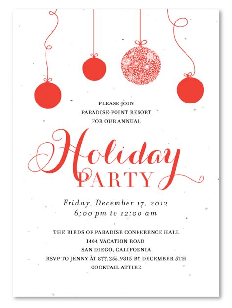 Christmas party invitations templates free printables google. Business Party Invitations ~ Holiday Cheers by Green Business Print