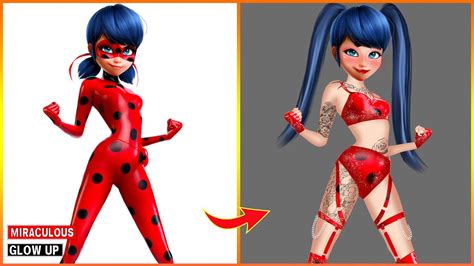 Miraculous Ladybug Transformation Into Sexy Girl Glow Up Cartoon