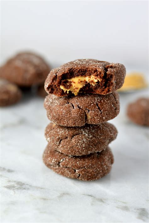 Chocolate Peanut Butter Filled Cookies | A Taste of Madness