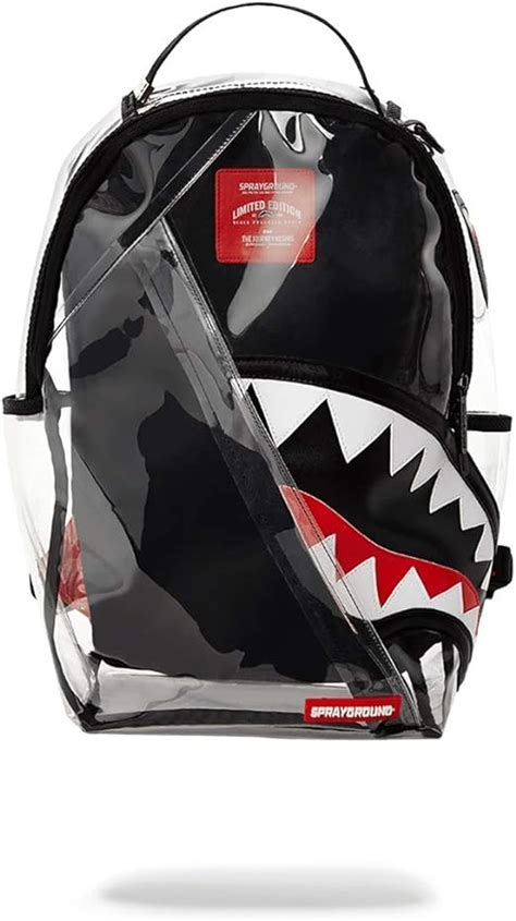 Sprayground Angled 2020 Vision Shark Backpack Clear Pvc One Size