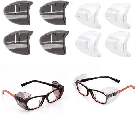 koishu 4 pairs safety eyeglasses side shields 2 colors flexible slip on glasses