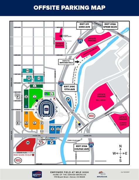 Empower Field At Mile High Parking 2023 Denver Broncos Stadium Seatgraph