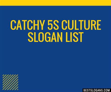 100 Catchy 5s Culture Slogans 2023 Generator Phrases And Taglines