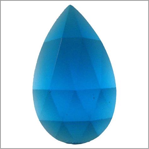 X Mm Teardrop Jewel Aqua Blue Franklin Art Glass