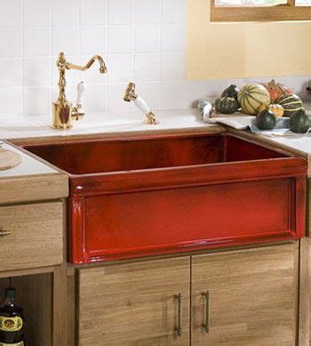 Biscuit fireclay is a great accent to your rustic, cottage, french country, vintage and shabby chic kitchen design styles. everything red including the kitchen sink | Trendy ...