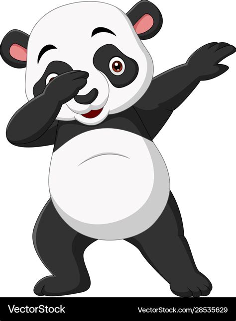 Cute Panda Cartoon In Dabbing Pose Royalty Free Vector Image