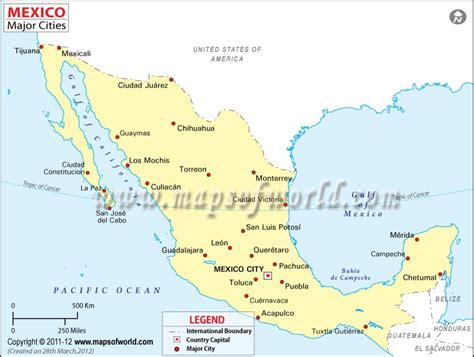 Cities In Mexico Map Mexico Ciudades