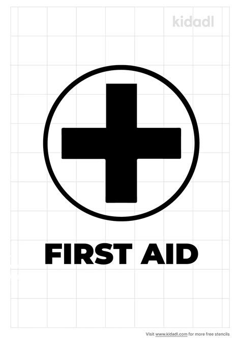 Free First Aid Stencil Stencil Printables Kidadl