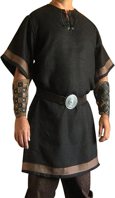 Adult Men Medieval Knight Warrior Costume Green Tunic Clothing Norman