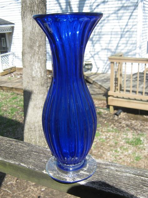 Cobalt Blue Glass Vase Dru Decor