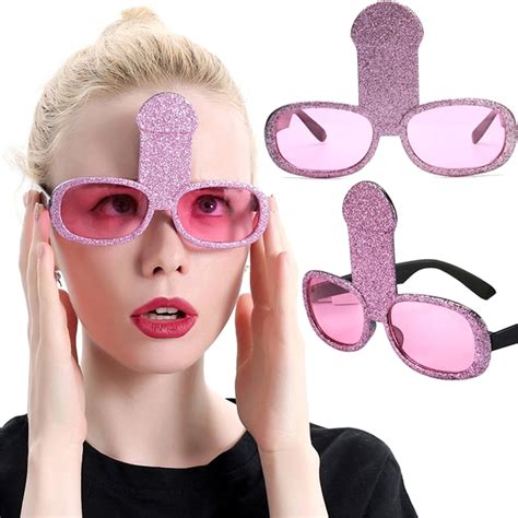 Funny Rose Gold Penis Sunglasses Bachelorette Party Supplies Bachelor