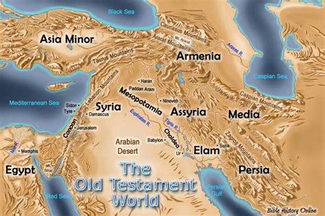 Old Testament Map Bible Mapping Bible History Bible