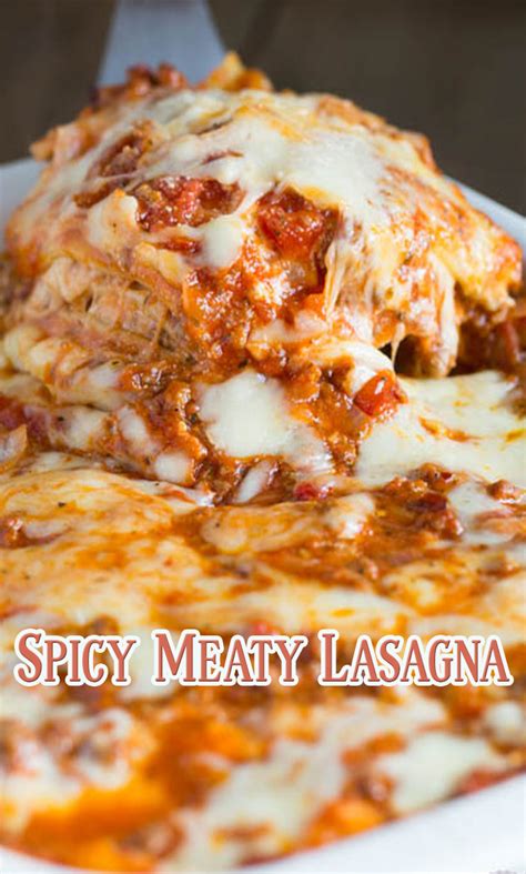 Spicy Meaty Lasagna