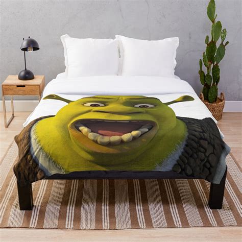 Surprised Shrek Throw Blanket For Sale By Cam Guay Redbubble