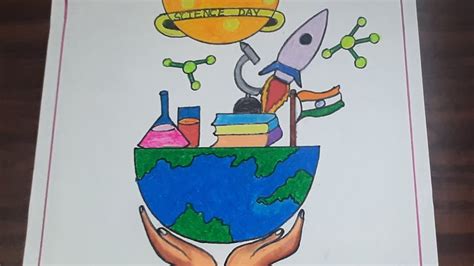 National Science Day Drawing For Beginners How To Draw Science Day