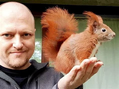 Man Is Best Friends With Injured Squirrel He Rescued Seven Years Ago In