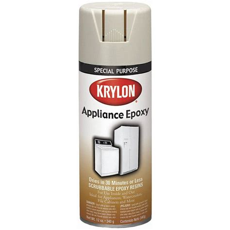 Krylon Appliance Epoxy Spray Paint In Gloss Bisque For Metal 12 Oz