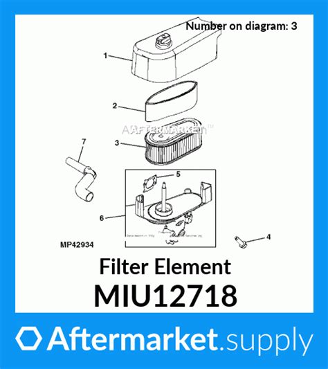 Miu12718 Filter Element Fits John Deere Price 698 To 2002