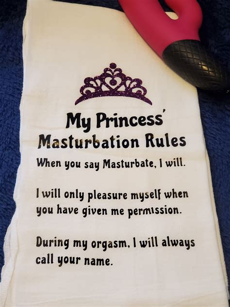 Masturbation Rules Towel Kinky Gift For Lovers BDSM Rules For