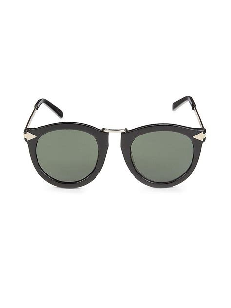 Karen Walker Harvest 51mm Oval Sunglasses In Gray Lyst