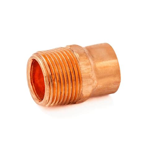 Everbilt 34 In Copper Pressure Cup X Mpt Adapter Fitting Pro Pack 25