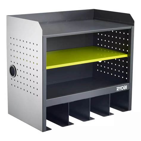 Ryobi Steel 3 Shelf Wall Mounted Garage Cabinet In Platinum 17 In W X
