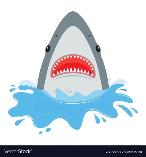 Shark With Open Mouth Royalty Free Vector Image