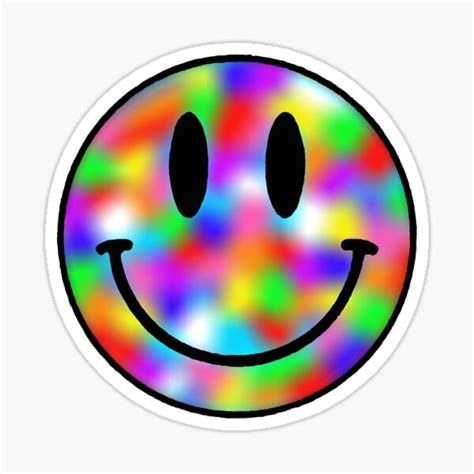 Colorful Smiley Face Sticker For Sale By Laurensiegel8 Redbubble