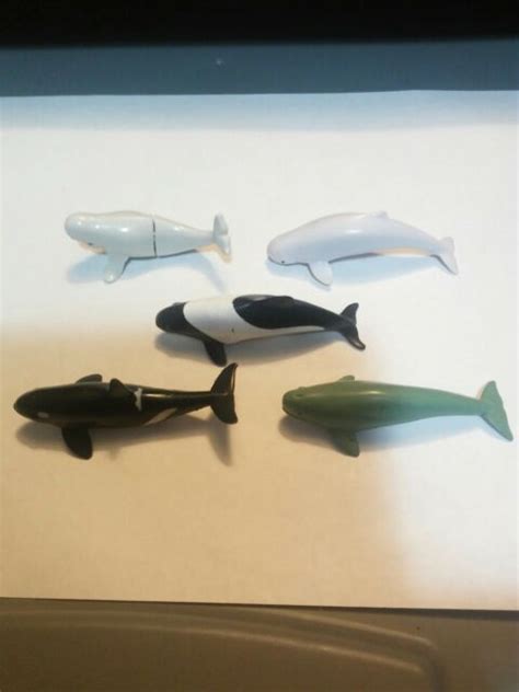 Lot Of 5 Whale Animal Toy Action Figures Used Small Toys Ebay