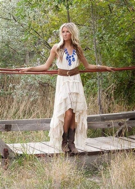 This is one of our favorite different color wedding dresses for fall brides, since it pairs so well with other seasonal colors, like burgundy, emerald, and rust orange. Cowgirl Wedding Inspiration: Western-Worthy Wedding ...