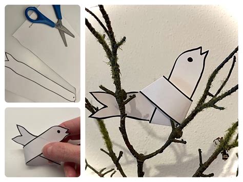 Papier-Vogel basteln (mit Vorlage) | Schritt-für-Schritt Anleitung für