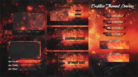 Sell You This Eruption Themed Twitch Overlay Package By Detrucci Fiverr