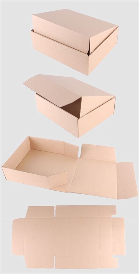 Three Open Boxes Are Shown With No Lids