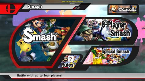 New Smash Menu Buttons Super Smash Bros Wii U Mods