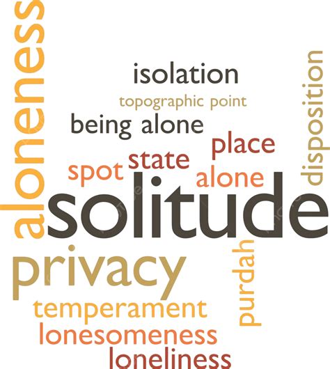 Solitude Aloneness Solitude Keyword Metadata Vector Aloneness