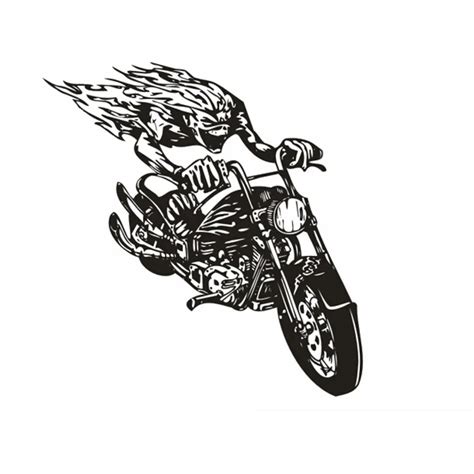 Motorcycle Sticker Vehicle Skull Decal Classic Punk Posters Vinyl Wall