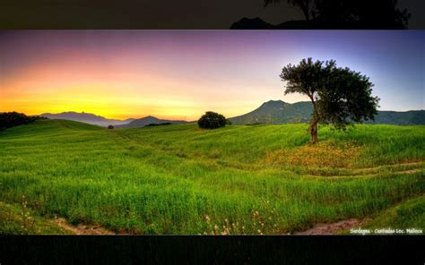 Sunset Landscapes Nature Fields Hdr Photography Photo Manipulation