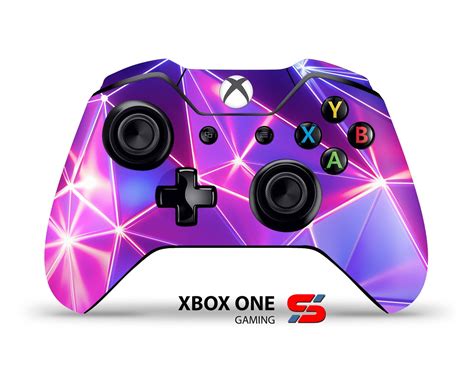 Pink Neon Geometric Pattern Pro Controller Skin Purple Xbox Etsy